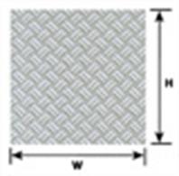 Styrene sheet embossed with double diamond plate patterning suitable for 1/24 and G scale models.Pack of 2 sheets, measures 175 x 300mm (6Â¾ x 11Â¾in) approx.