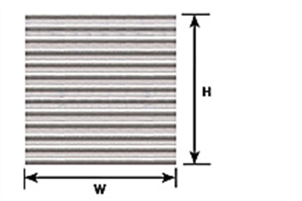 Plastruct 91519 O Corrugated Sheet (S-24)