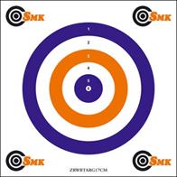 Pack of air and BB&nbsp;gun card target sheets with concentric red, white and blue circles, providing a readily visible aiming point.Suitable for use with BB guns and air guns. Can be mounted in a pellet catcher or other target holder, or pinned to a suitable board.Remember that pellets will continue after passing through the target, always ensure that pellets will be stopped and trapped behind the target.