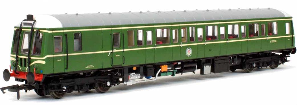 Dapol 4D-015-008 BR W55018 Class 122 Gloucester Single Car DMU Green with Speed Whiskers OO
