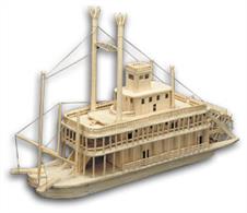Match Maker Mississippi Riverboat Matchstick Kit MM04These Matchbuilder models come in all shapes and sizes. The kit contains enough of the headless matches to complete the specified model, and also the cardboard templates required for strength and pattern. Glue is also included, so there really is nothing to add, except a little patience. Suitable for all ages.Approx size of finished model: 380mm long, 225mm high