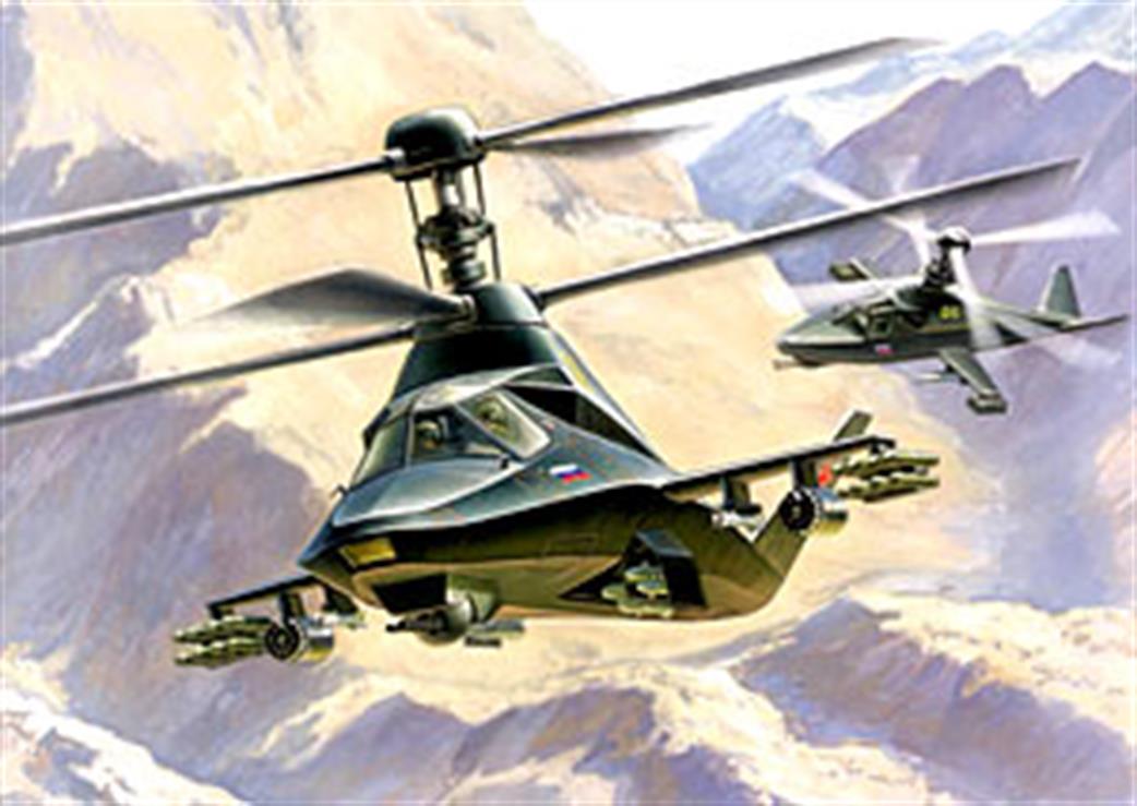 Zvezda 1/72 7232 Kamov KA-58 Anaconda Black Ghost Russian Stealth Helicopter