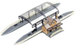Two Platforms with over roof, booking hall approach steps &amp; subway access. Base size 648mm x 268mm