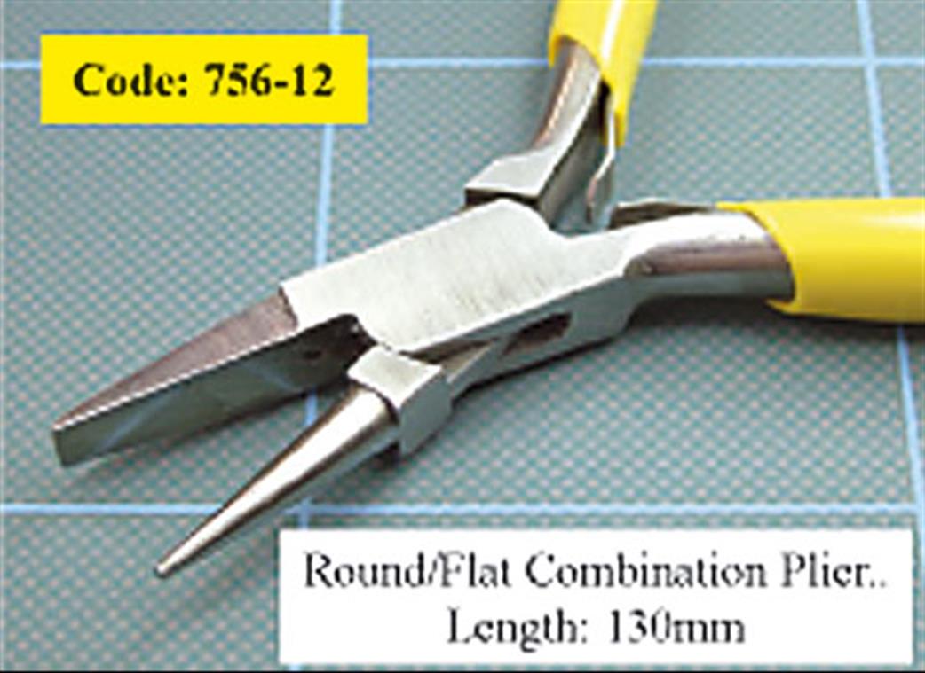 Expo  75612 1/2 Round 1/2 Flat Pliers Stainless Steel