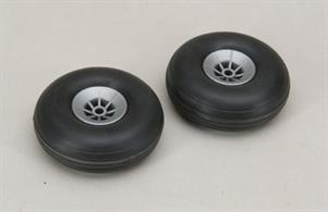 Nylon&nbsp;hubbed&nbsp;wheels with thermoplastic rubber tyre suitable for grass or concrete runways 