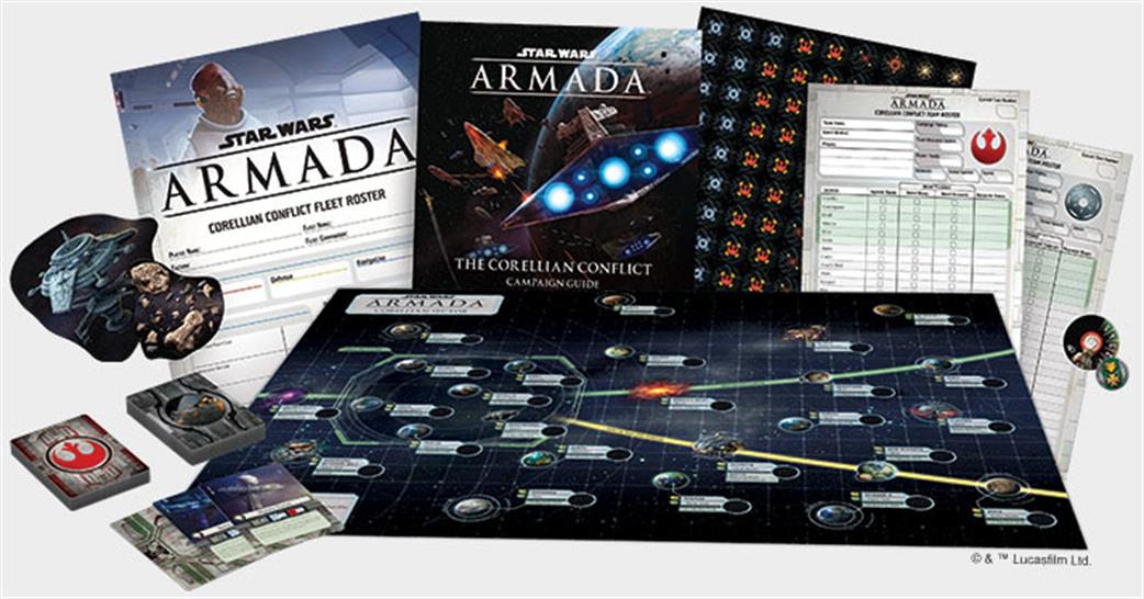 Fantasy Flight Games SWM25 The Corellian Conflict Campaign Expansion for Star Wars Armada Game