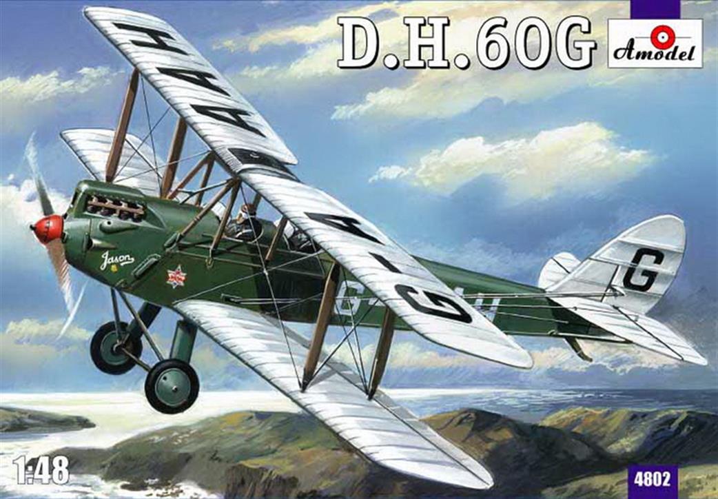 Amodel 4802 DeHavilland DH 60 Gipsy Aircraft Model 1/48