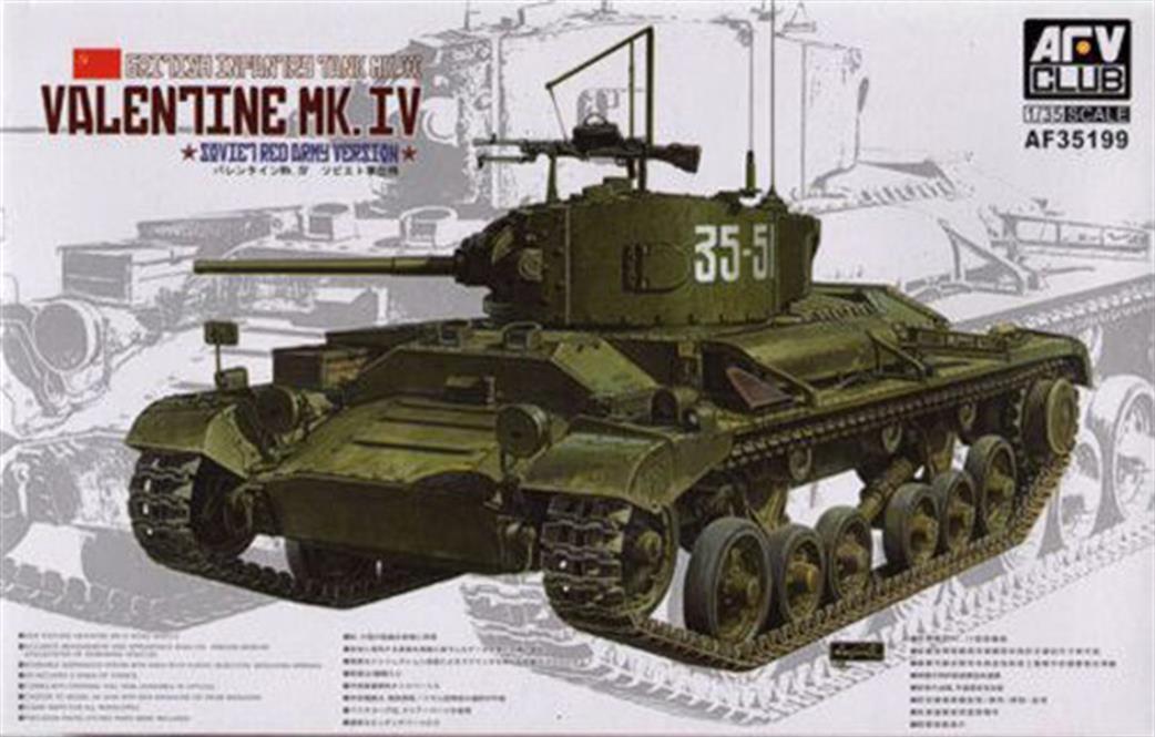 AFV Club 1/35 AF35199 British Infantry Tank Mk3 Valentine MK IV Soviet Red Army Version