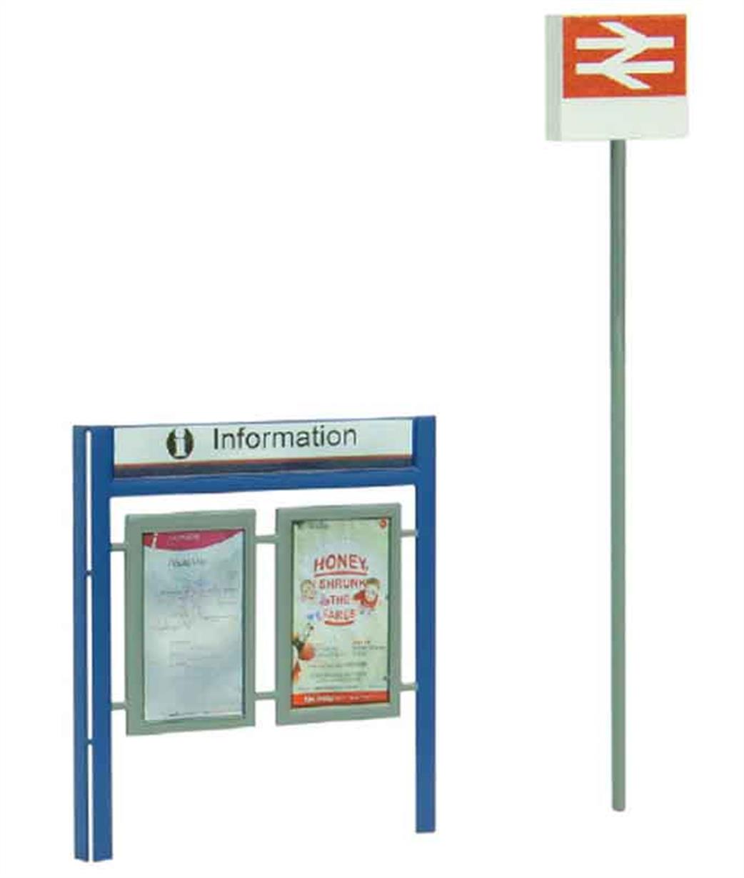 Bachmann O Gauge 47-548 Scenecraft Modern Station Signage Set