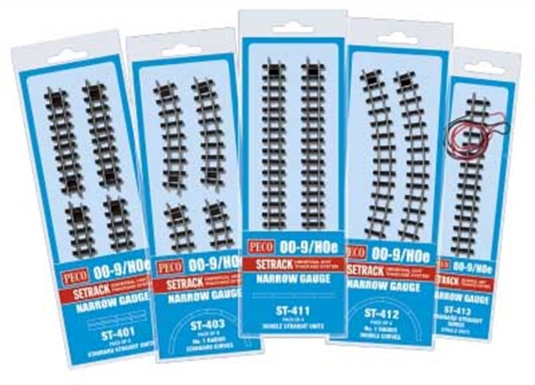 Peco OO9/HOe ST-413 Setrack Power Straight 174mm