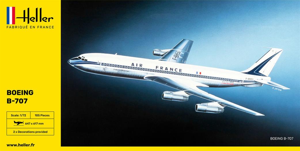 Heller  1/72 80452 Boeing 707-300 Air France BOAC Plastic Kit