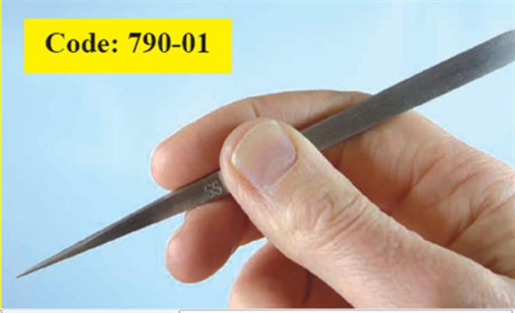 Expo  79001 Stainless Steel Fine Pointed Tweezers Type SS