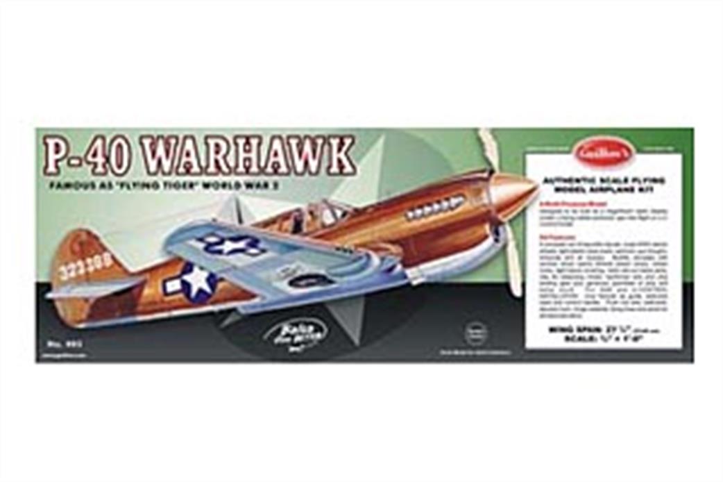 Guillows 1/16 405 P-40 Warhawk Balsa Kit
