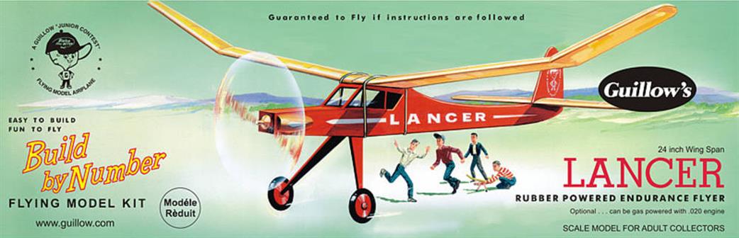 Guillows  604 Lancer Balsa Kit Rubber Powered