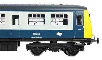 This is a new and highly detailed model, matching the standards set by the Bachmann 105 and 108 units in recent years. One truck is driven using a motor mostly hidden within the guards' office at the inner end of the motor car, with sifficient power to allow an extra car to be hauled when necessary. Era 7.The models feature directional and interior lighting and alternative cab fronts and roof styles.DCC Ready 21 pin decoder required for DCC operation.