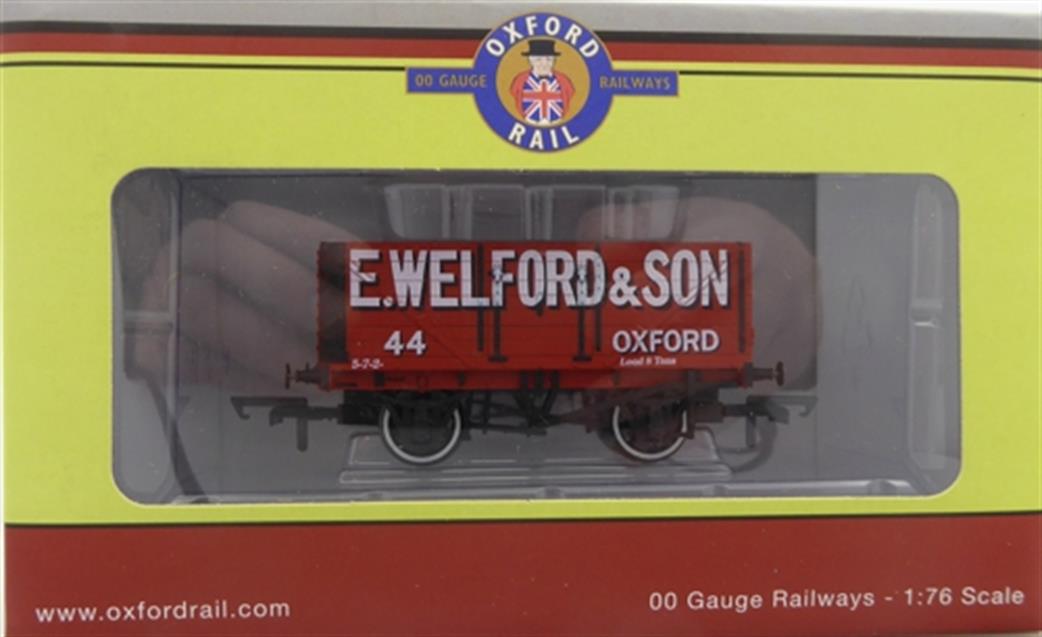 Oxford Rail OR76MW003 E Welford & Son, Oxford 7 Plank Open Coal Wagon Weathered OO