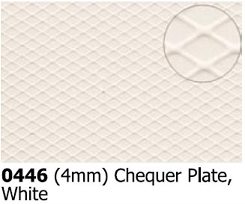 Slaters Plastikard OO 0446 Chequerplate 4mm Scale Embossed Plasticard