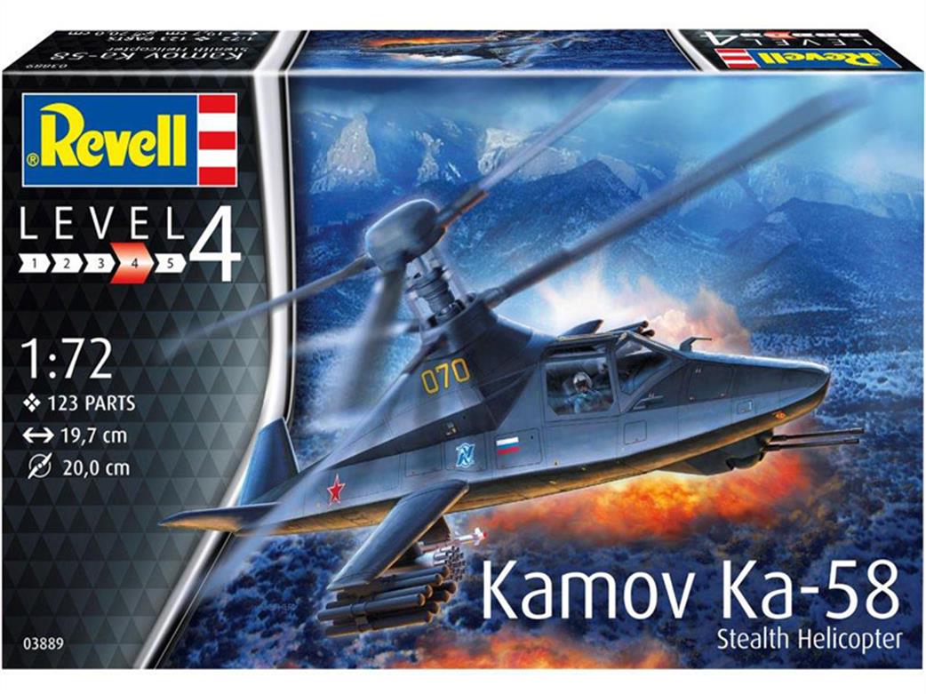 Revell 1/72 03889 Russian Kamov Ka-58 Stealth Helicopter Kit