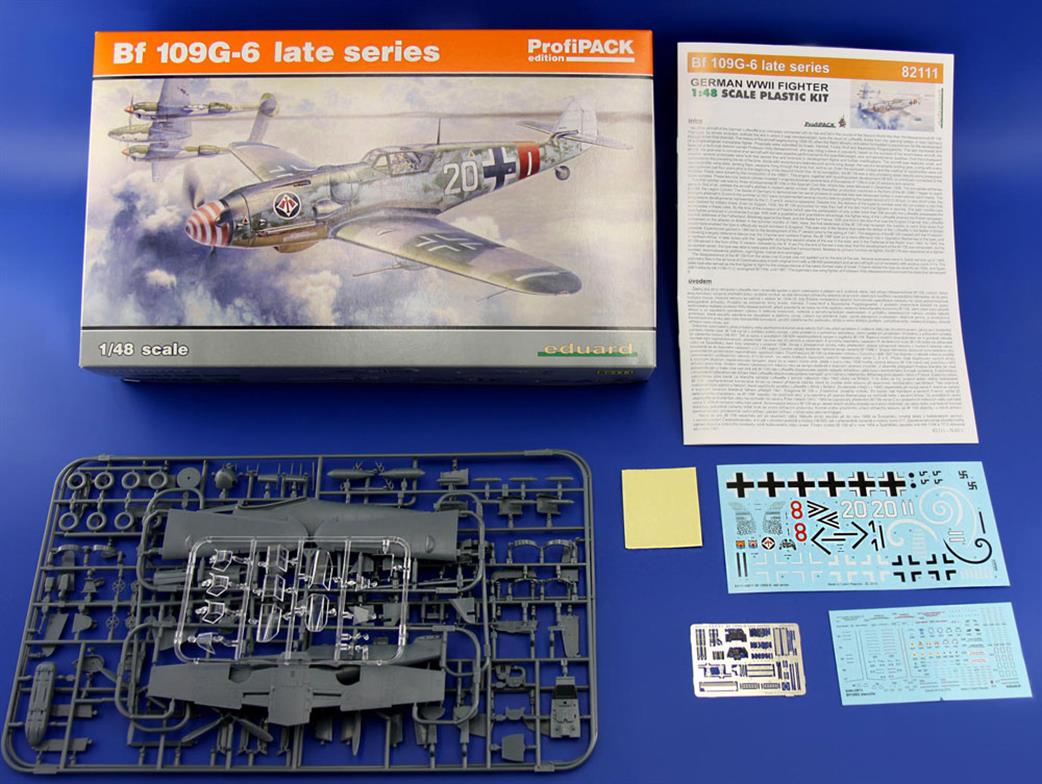 Eduard 1/48 82111 BF-109G6 Late German WW2 Fighter Plastic Kit Profipak