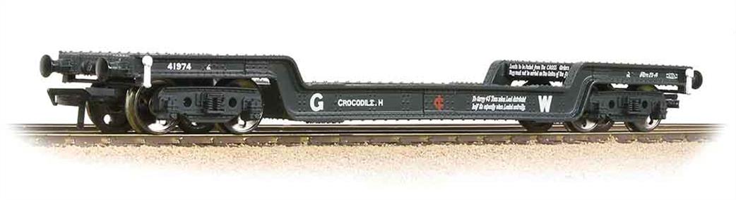 Bachmann 33-900F GWR 45-Ton Bogie Well Wagon Crocodile H GWR Dark Grey OO