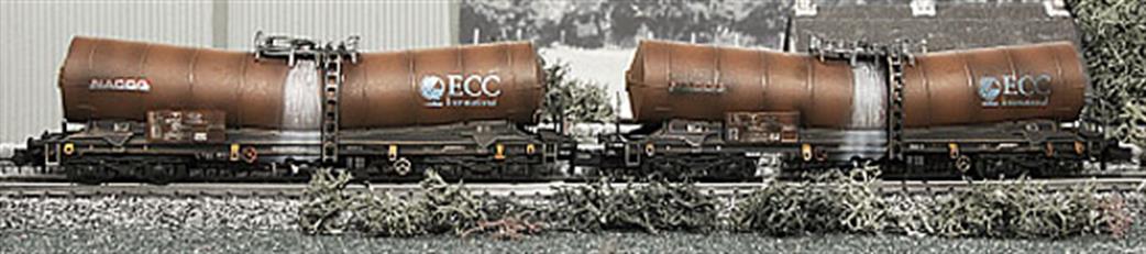 Dapol N 2F-027-012 ECC Silver Bullet China Clay Slurry Tank Wagon 33 87 789 8066-8 Weathered