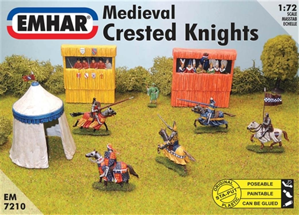 Emhar 1/72 7210 Medieval Crested Knights Figure set