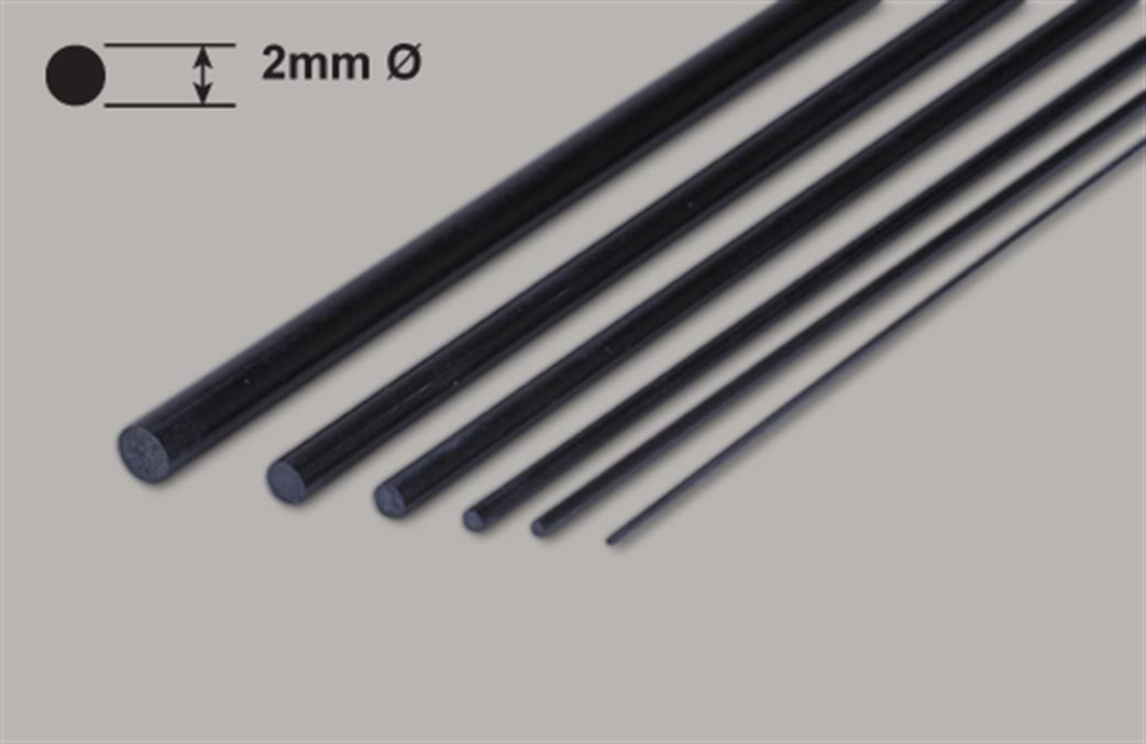 5518648 Carbon Fibre Rod 2.5mm x 1000mm