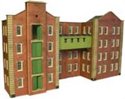 This PO282 Metcalfe Warehouse or Factory Mill Building is a pre-printed card kit of a substantial warehouse structure, which can be constructed in many different configurations. Ideal to represent a large warehouse, factory or mill building.