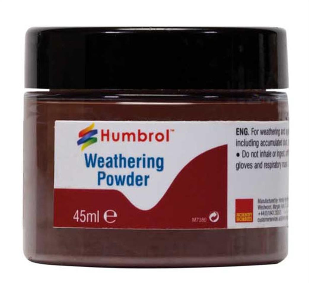 Humbrol  AV0017 Dark Earth Weathering Powder 45ml Pot