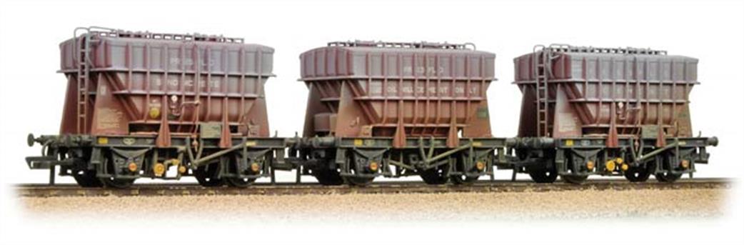 Bachmann OO 38-287 Triple Pack 22 Ton Presflo Wagons BR Bauxite Weathered
