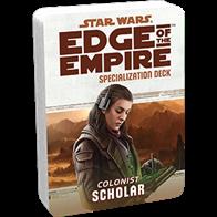 The Scholar Specialization Deck keeps the text of your character's talents close at hand, allowing you to use them swiftly, rather than pause at critical junctures to look them up.Each Specialization Deck contains:2 cover cards (including a reference guide for each deck)20 standard sized talent cards