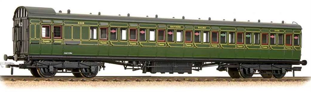Bachmann OO 39-621 SR ex-SECR Brake Third Class Coach with Birdcage Roof Lookout SR Olive Green