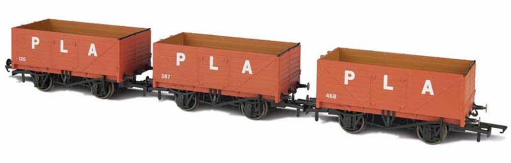 Golden Valley Hobbies OO GV6015 PLA 7 Plank Open Mineral Wagons Pack of 3