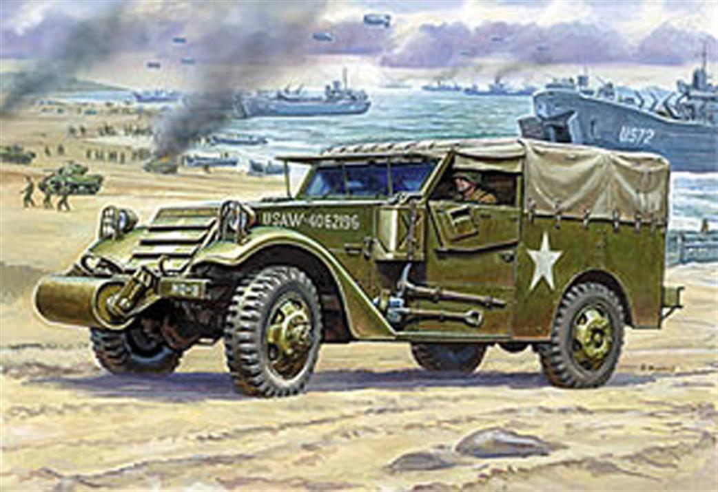 Zvezda 1/35 3581 US Army M-3 Armoured Scout Car with Canvas Cover Kit