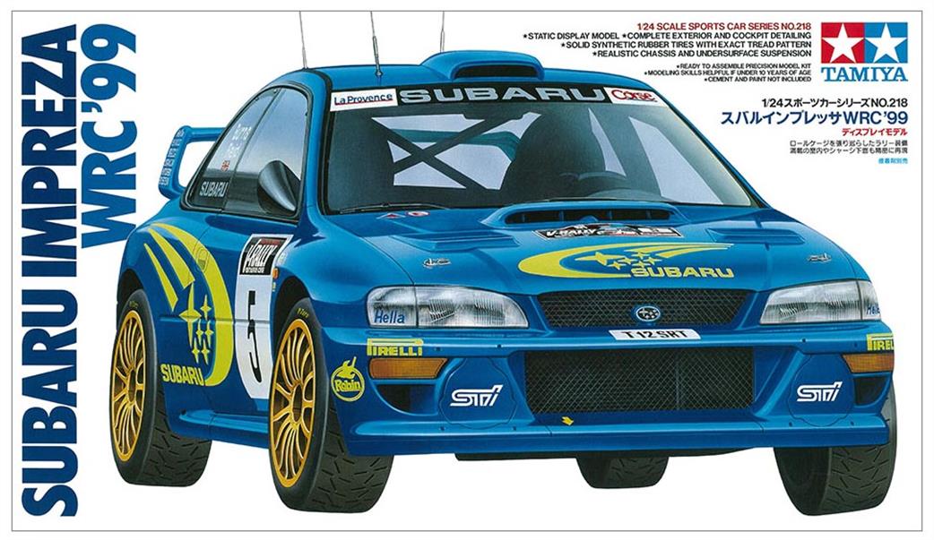 Tamiya 1/24 24218 Subaru Impreza WRC99 Rally Car Kit