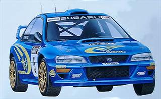 Tamiya 1/24 Subaru Impreza WRC99 KitThe Subaru Impreza is one of the most successful rally cars of recent times. This model is of the 1999 version driven with great success by Juha Kankkunen and Richard Burns.