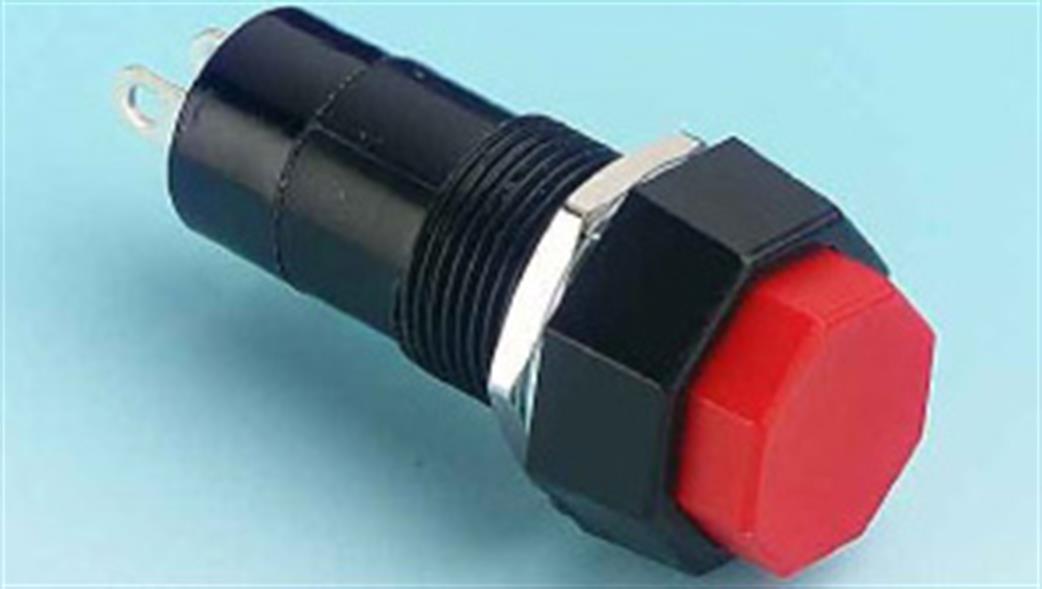 Expo 28001 Switch Latching Push Button Red (x1)