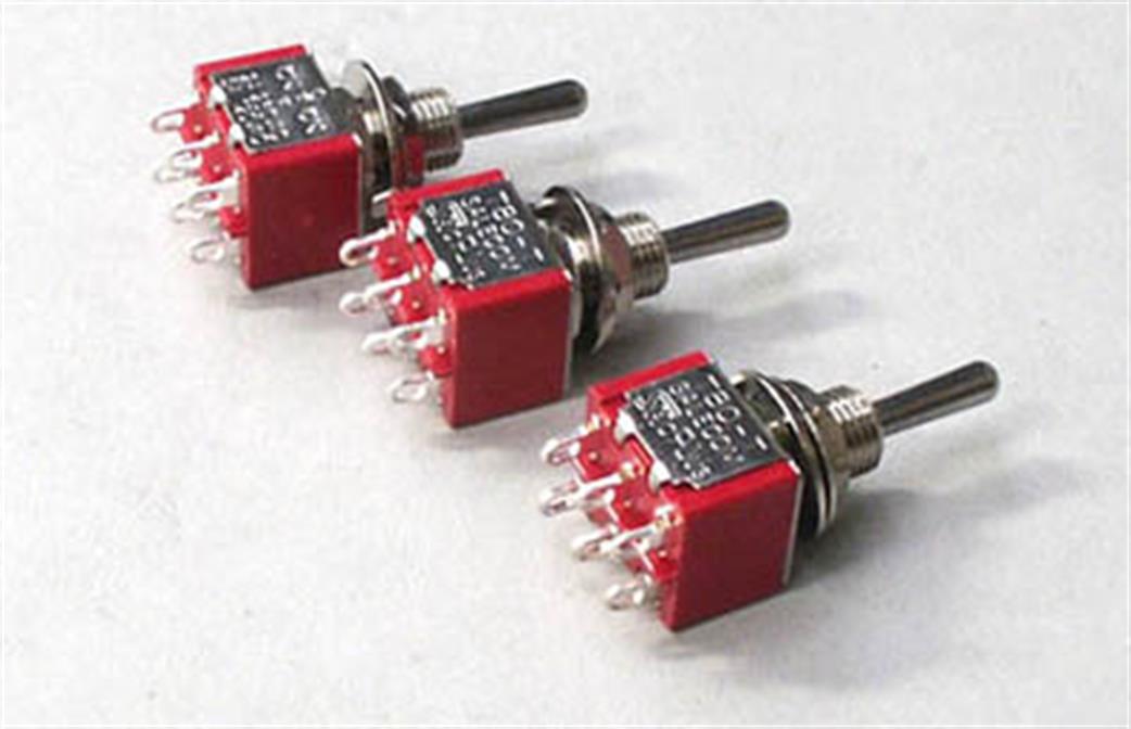 Expo 28016 Switch DPDT (On)/Off/(On) Biased Pack of 5