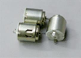 Miniature MM18 motor designed for 1.5 to 4.5 volt operationSpeed 6,550 rpm at 3 voltsDiameter 24mm, overall length 38mm, shaft 2mmMaximum current 0.4 amps at 3 volts