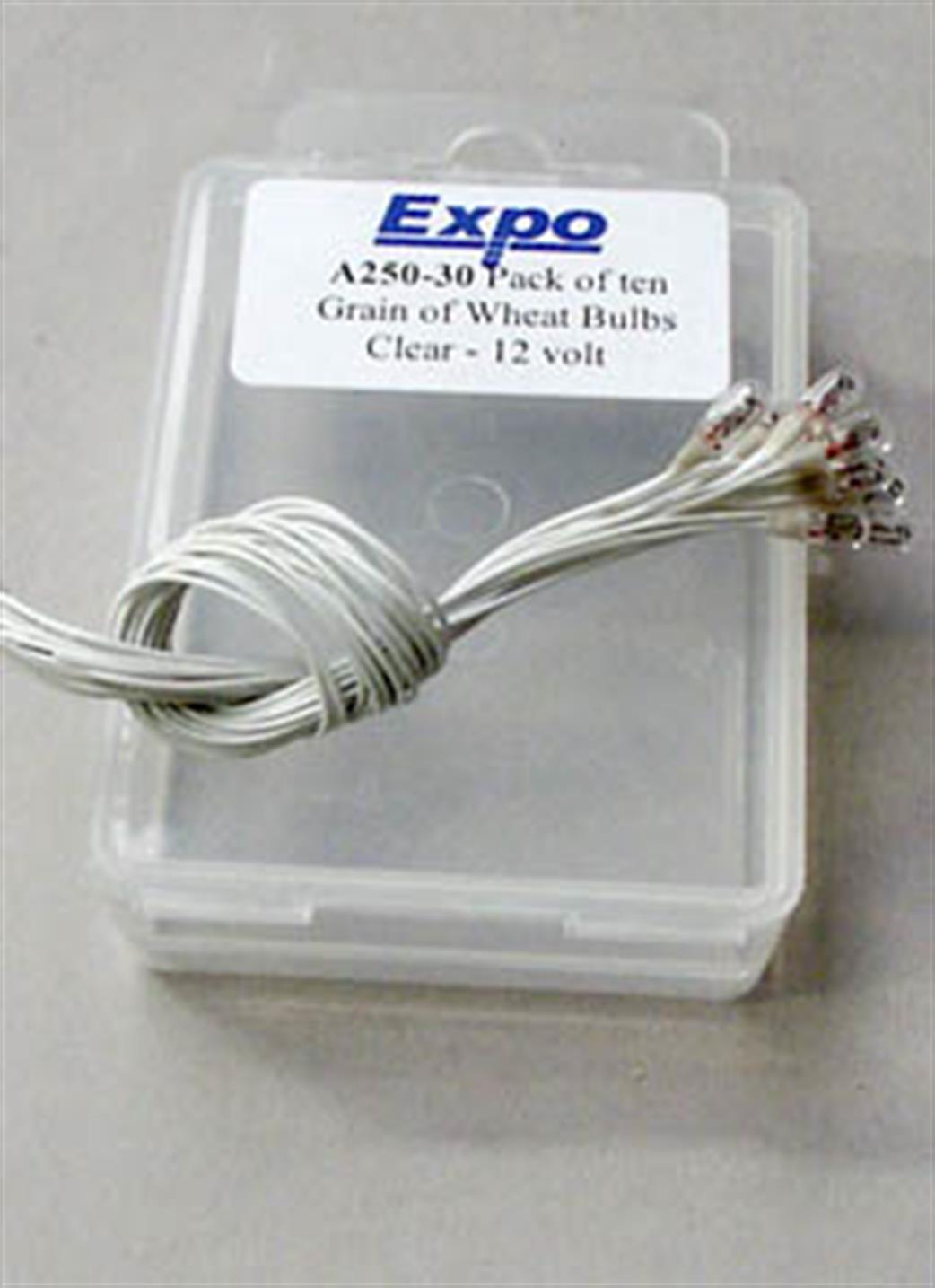 Expo  25030 Clear Grain of Wheat Bulbs 12v Pack of 10
