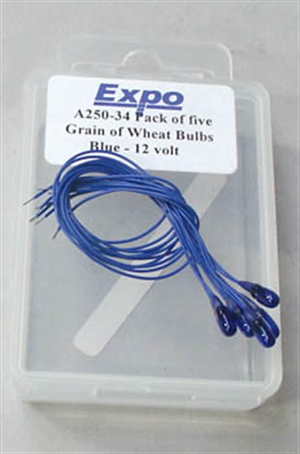 Expo 25034 Blue Grain of Wheat Bulbs 12v Pack of 10