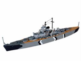 Revell 1/1200 Bismark German Battleship Kit 05802Length 200mm Number of Parts 31Glue and paints are required to assemble and complete the model (not included)