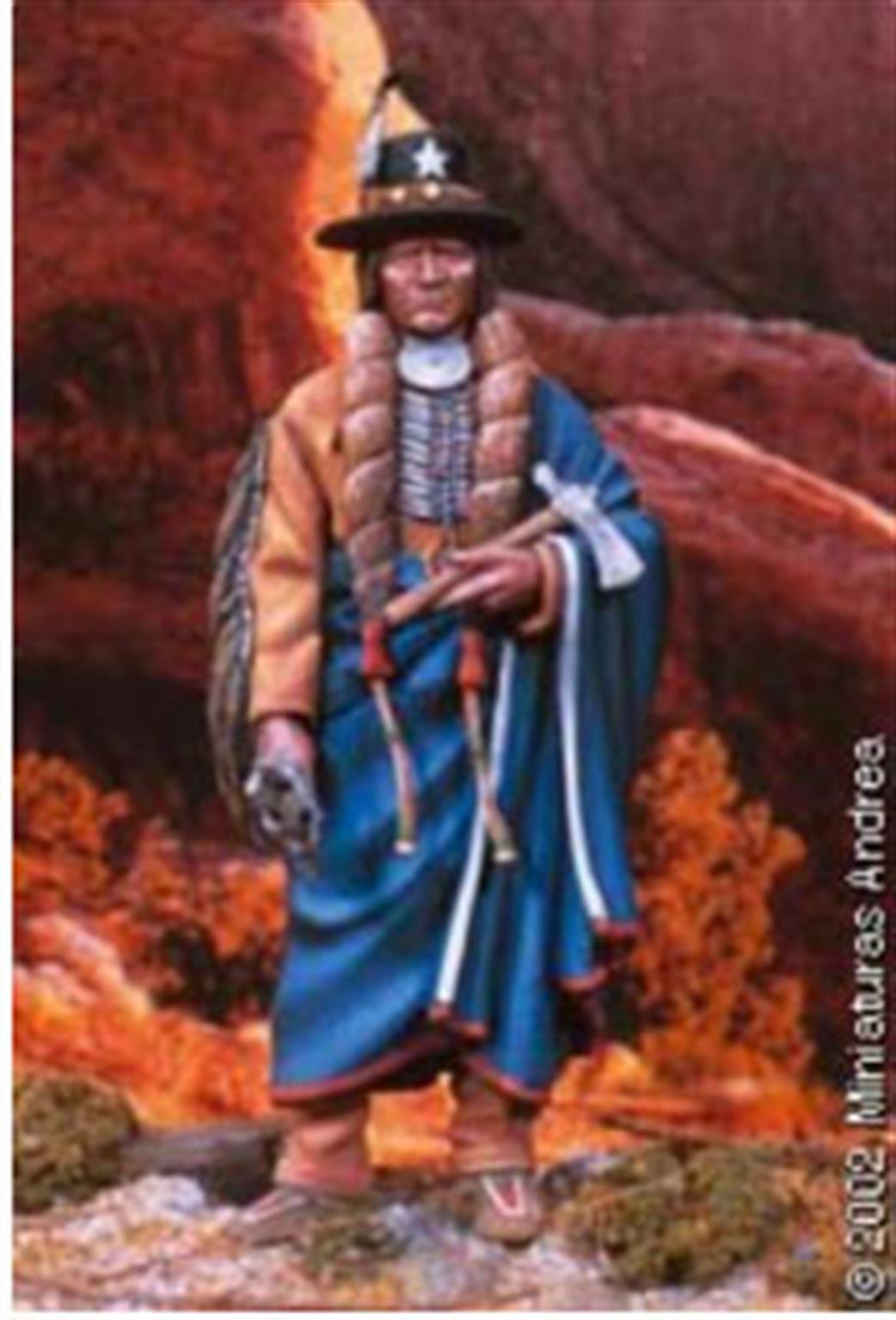 Andrea Miniatures 54mm S4F25 Commanche Figure Golden West Collection 54mm
