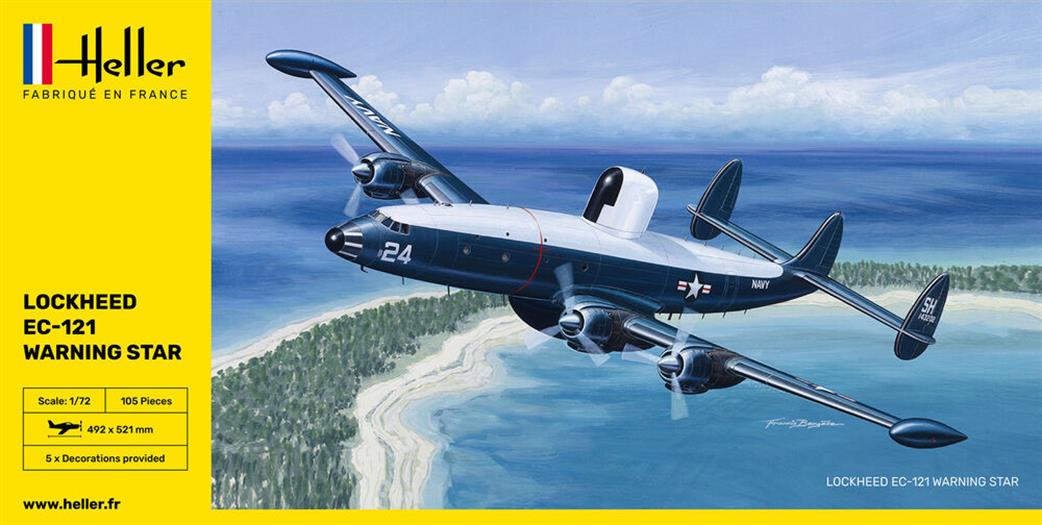 Heller  1/72 HEL80311 Lockheed EC-121 Warning Star Plastic Kit