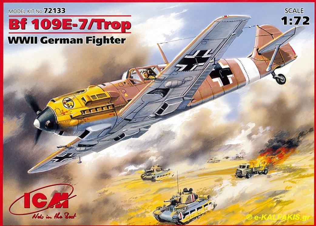 ICM 1/72 72133 Messerschmitt BF-109E-7/Trop WW2 Fighter