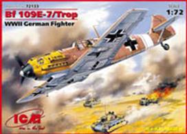 ICM 72133 1/72 Scale Messerschmitt BF-109E-7/Trop WW2 Fighter