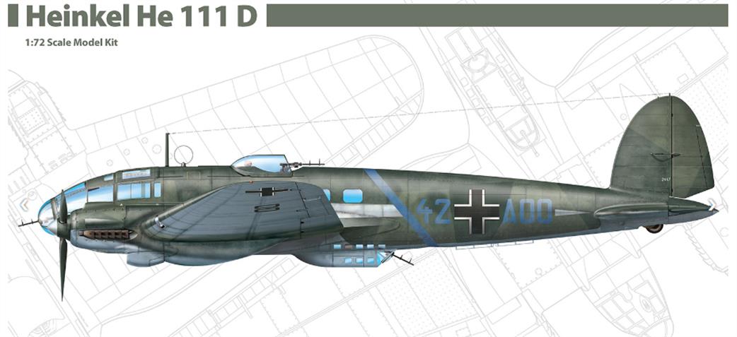 Hobby 2000 1/72 72075 Heinkel He111 D German WW2 Bomber Kit