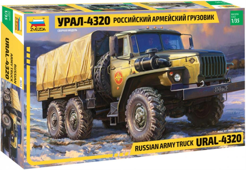 Zvezda 1/35 3654 URAL-4320 Russian Army Truck Kit