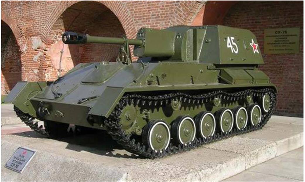 Zvezda 1/100 6239 Su-76m Soviet Self Propelled Gun Plastic Kit