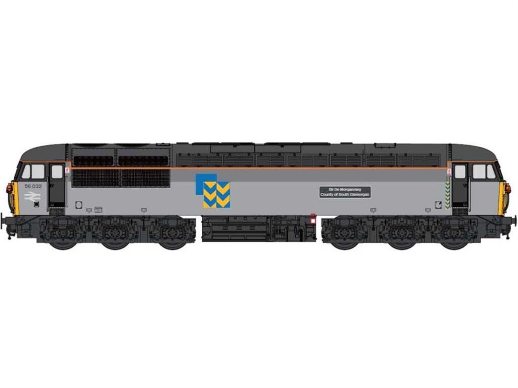 Dapol N GM2210701 BR 56032 County of South Glamorgan Class 56 Railfreight Triple Grey Metals Sector Gaugemaster Collection